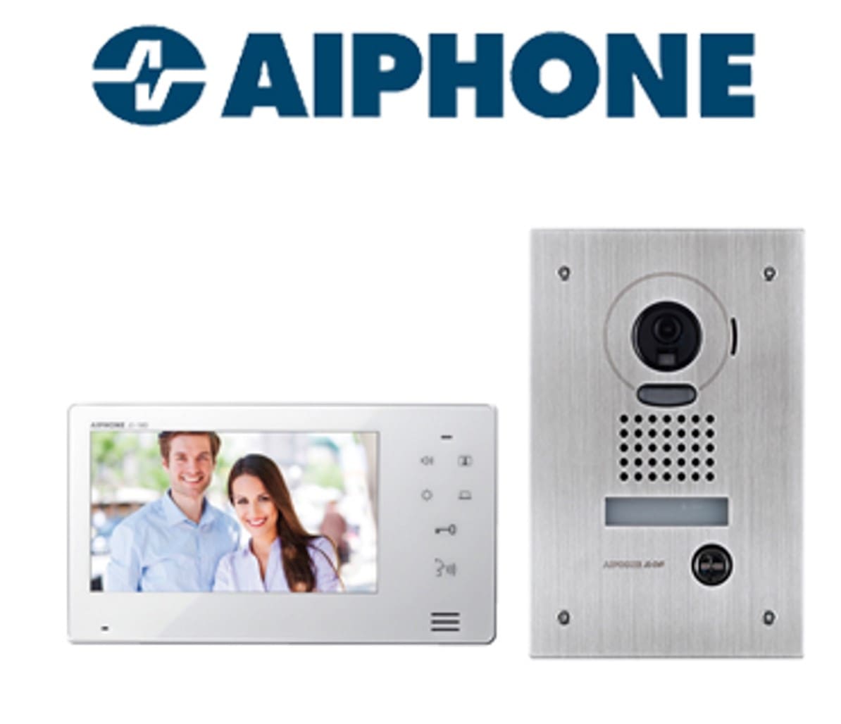 A picture of the aiphone video intercom system.